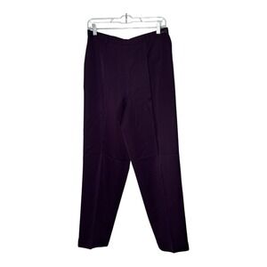 Talbots Petites Womens Plum Purple Wool Blend Pleated Dress Pants Size 10‎